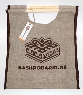 Сумка тканевая с деревянными ручки